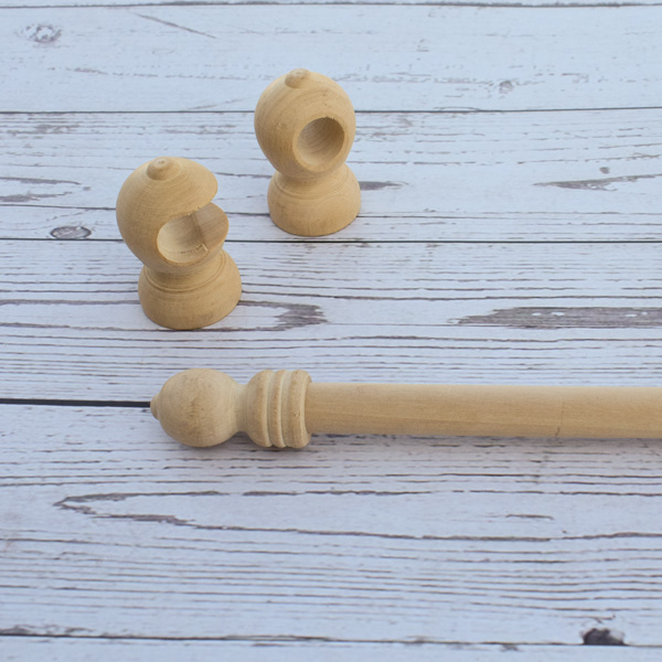 Barral De Madera Para Cortina En 14 Mm
